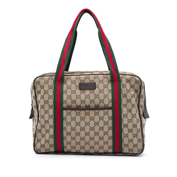 Gucci Gg Canvas Web Business Bag Pre-