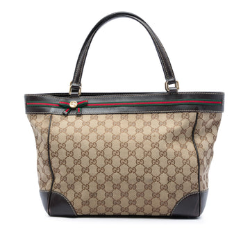 Gucci Gg Canvas Web Mayfair Tote Pre-