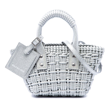 Balenciaga Metallic Faux Leather Bistro