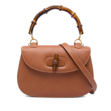 Gucci Small Calfskin Bamboo Top Handle