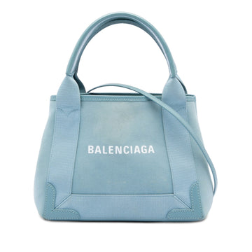 Balenciaga Canvas Navy Cabas Xs Pre-