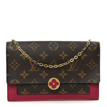 Louis Vuitton Flore Chain Wallet Fuchsia