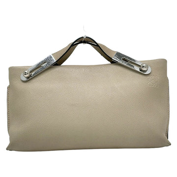 Loewe Missy Beige Silver Leather Handbag