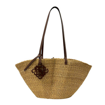 Loewe Shell Basket Bag Beige Dark Brown