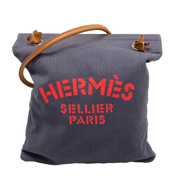 Hermes Aline Mm Navy Brown Red Toile