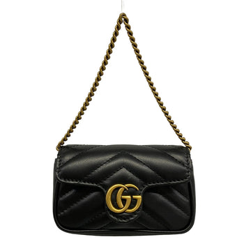 Gucci Gg Marmont Black Leather Handbag