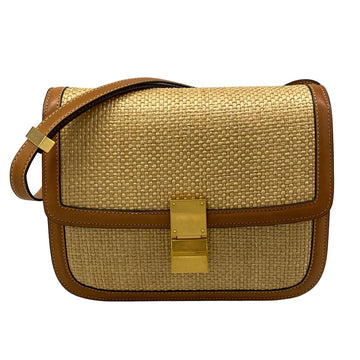 Celine Classic Medium Natural Tan Raffia