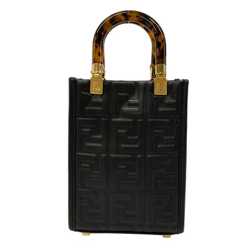 Fendi Sunshine Shopper Black Leather