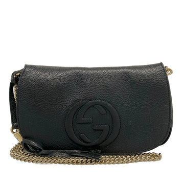 Gucci Soho Black Leather Shoulder Bag