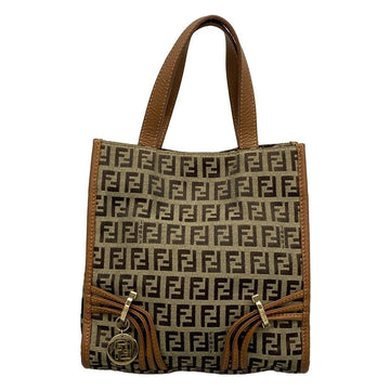 Fendi Zucchino Dark Brown Beige Jacquard