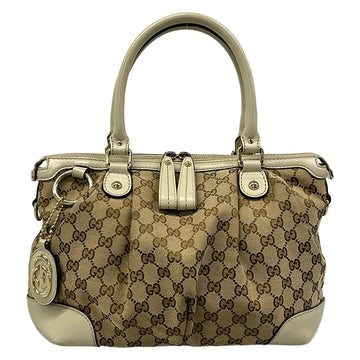 Gucci Dark Brown Beige Cream Jacquard