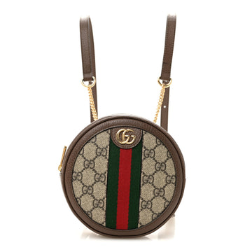 Gucci Gg Supreme Web Mini Ophidia Round
