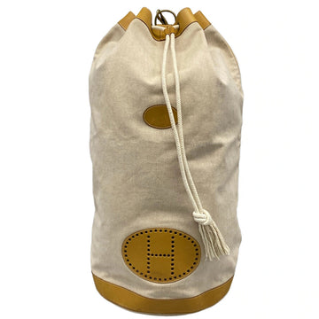 Hermes Ranch Cream Beige Toile H Leather