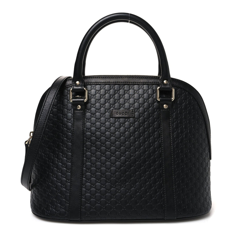 Microguccissima Medium Dome Bag Black