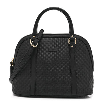Microguccissima Medium Dome Bag Black