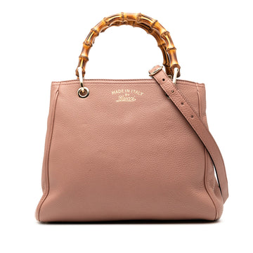 Gucci Small Calfskin Bamboo Shopper