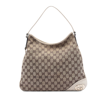 Gucci Gg Canvas New Britt Hobo Pre-Loved