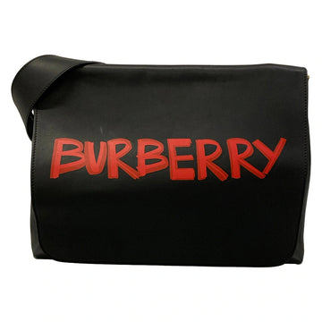 Burberry Black Red Leather Shoulder Bag