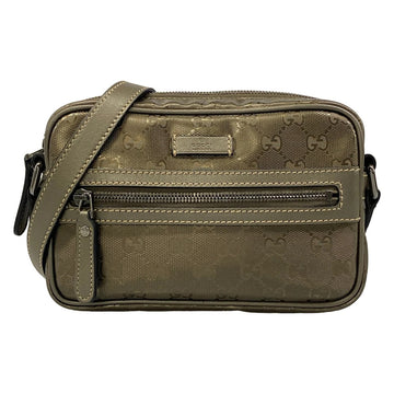 Gucci Imprime Khaki Pvc Leather Shoulder