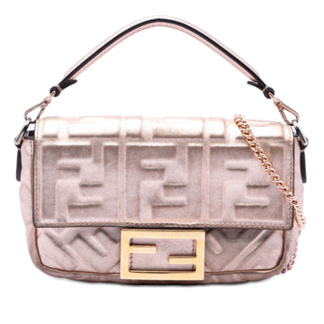 Fendi Mini Zucca Embossed Metallic