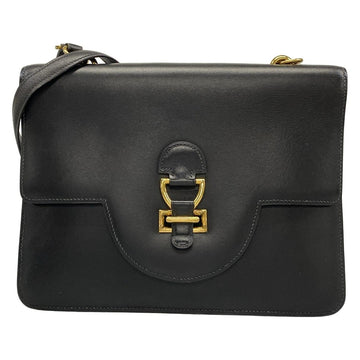 Hermes Sandrine Black Box Calf Circle D