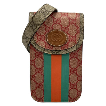 Gucci Gg Supreme Red Dark Brown Multi