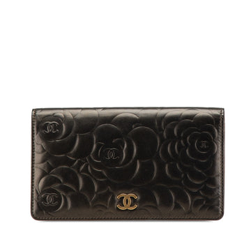 Chanel Embossed Lambskin Cc Camellia
