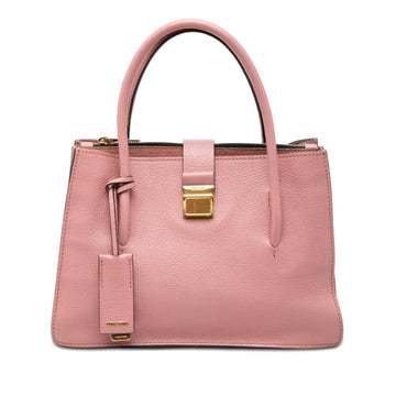 Miu Goatskin Madras Handbag Pre-