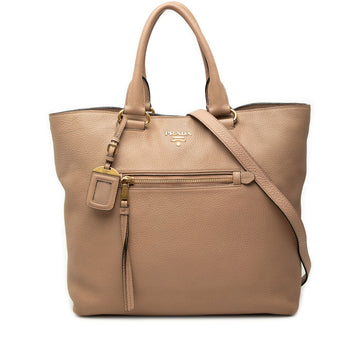 Prada Vitello Daino Front Zip Open