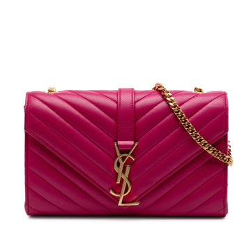 Saint Laurent Small Chevron Calfskin