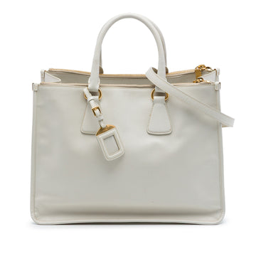 Prada Saffiano Lux Double Zip Satchel