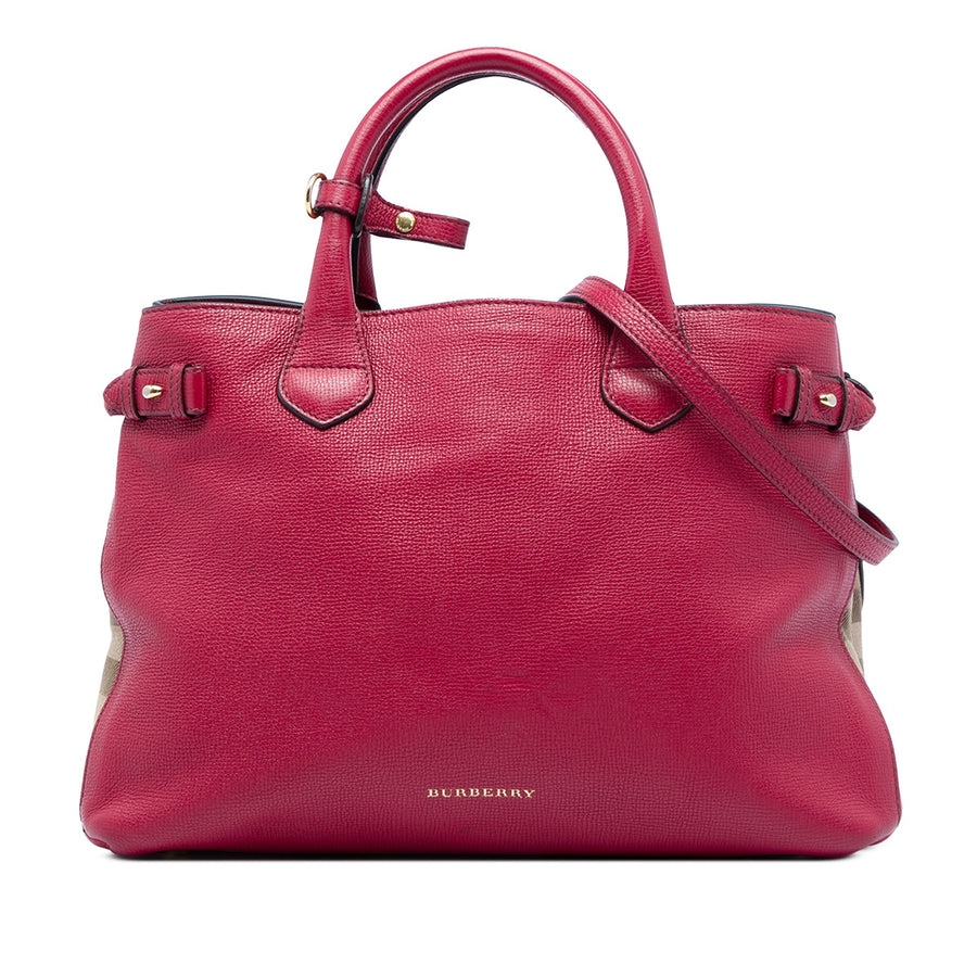 Burberry Medium Leather And House Check