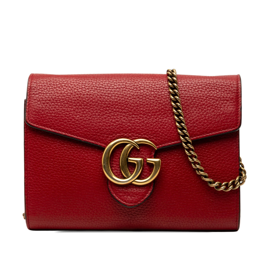Gucci Gg Marmont Calfskin Wallet On