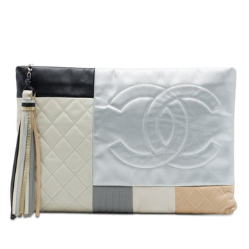 Chanel Large Quilted Lambskin Colorblock