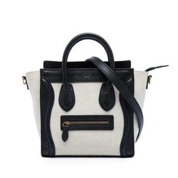 Celine Nano Bicolor Canvas And Leather