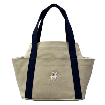 Hermes Cabriole Cream Dark Navy Toile Gm