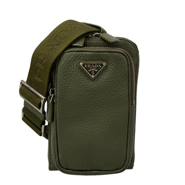 Prada Leather Smartphone Case Khaki