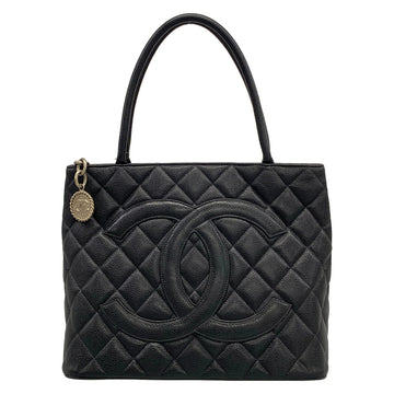 Chanel Caviar Medallion Tote Black