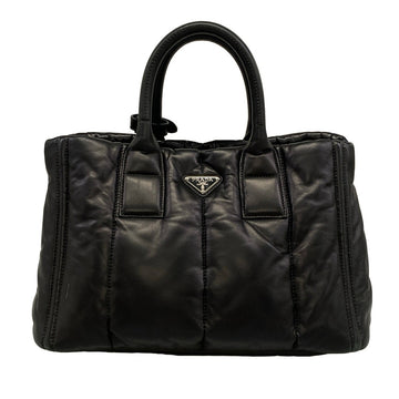 Prada Nappa Bomber Black Leather Tote