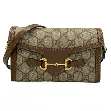 Gucci Horsebit Dark Brown Beige Pvc