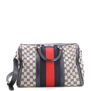 Gucci Vintage Web Boston Bag Gg Canvas
