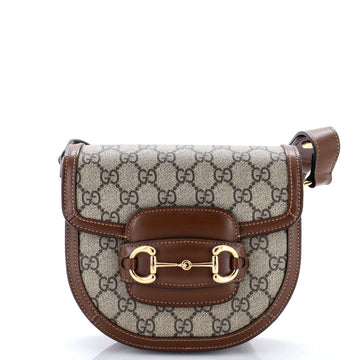 Gucci Horsebit Rounded Shoulder Bag Gg