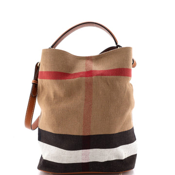 Burberry Ashby Bag House Check Canvas