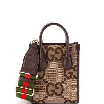 Gucci Vertical Tote Jumbo Gg Canvas Mini