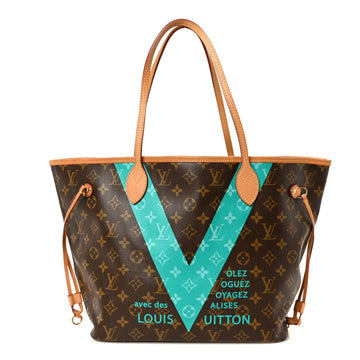 Louis Vuitton V Neverfull Mm Turquoise