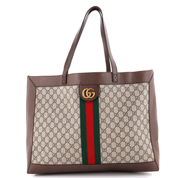 Gucci Ophidia Soft Open Tote Gg Coated