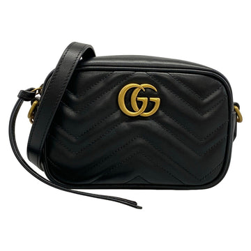 Gucci Gg Marmont Quilting Mini Bag Black