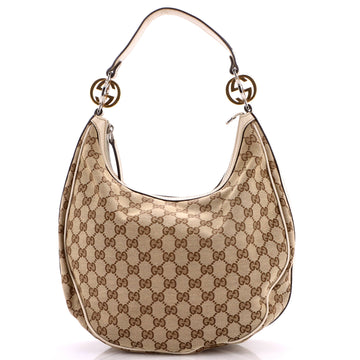 Gucci Twins Hobo Gg Canvas Medium