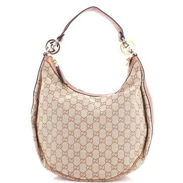 Gucci Twins Hobo Gg Canvas Medium