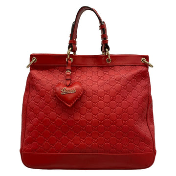 Gucci Valentine Red Leather Tote Bag
